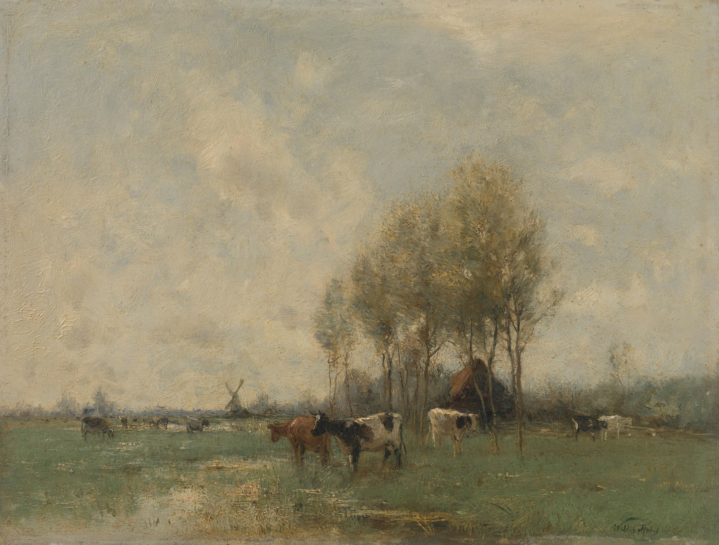 Weide met koeien – Willem Maris Vintage Landscape Art Print | Wall Art Poster