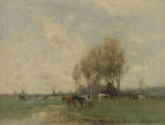 Weide met koeien – Willem Maris Vintage Landscape Art Print | Wall Art Poster