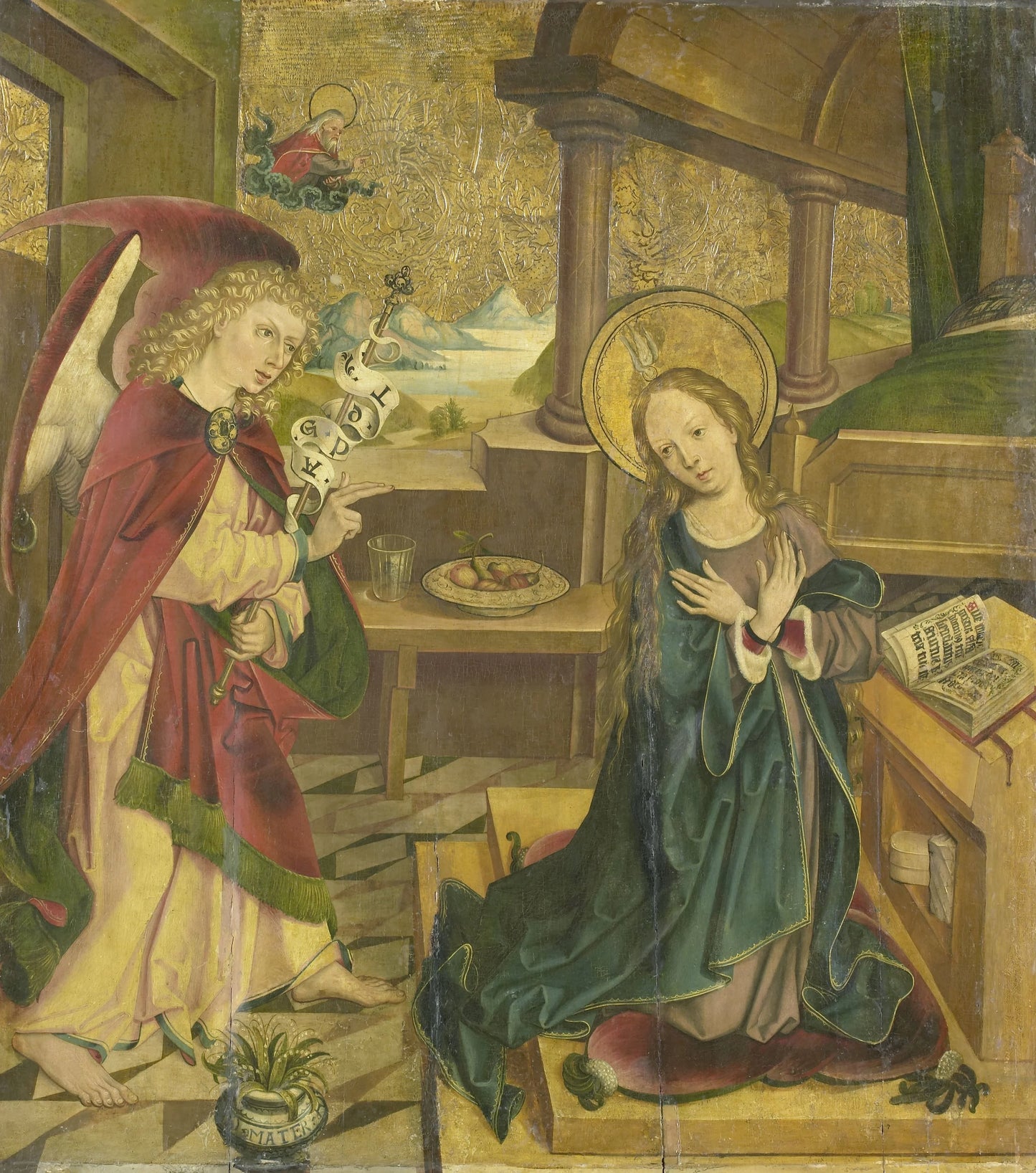 Annunciation to the Virgin – Meester van het Salemer Altaar Vintage Art Print | Wall Art Poster