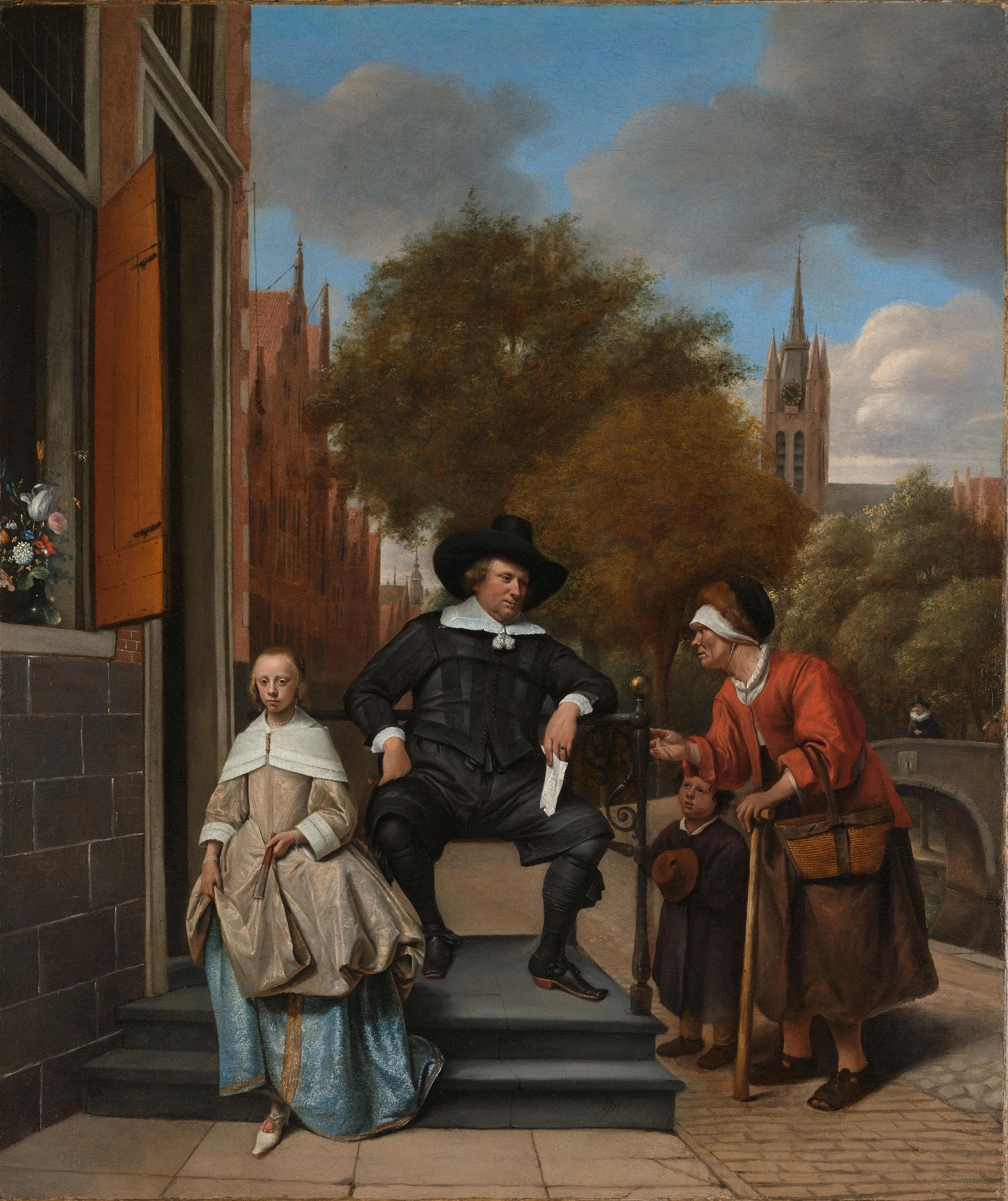 Adolf and Catharina Croeser, Known as ‘The Burgomaster of Delft and his Daughter’ – Jan Havicksz. Steen Vintage Portrait Art Print | Wall Art Poster