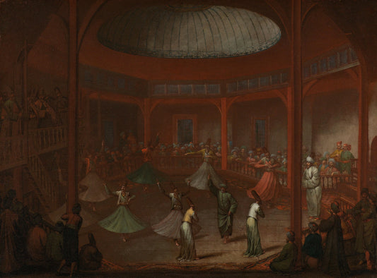 Whirling Dervishes – Jean Baptiste Vanmour Vintage Religious Scene Art Print | Wall Art Poster