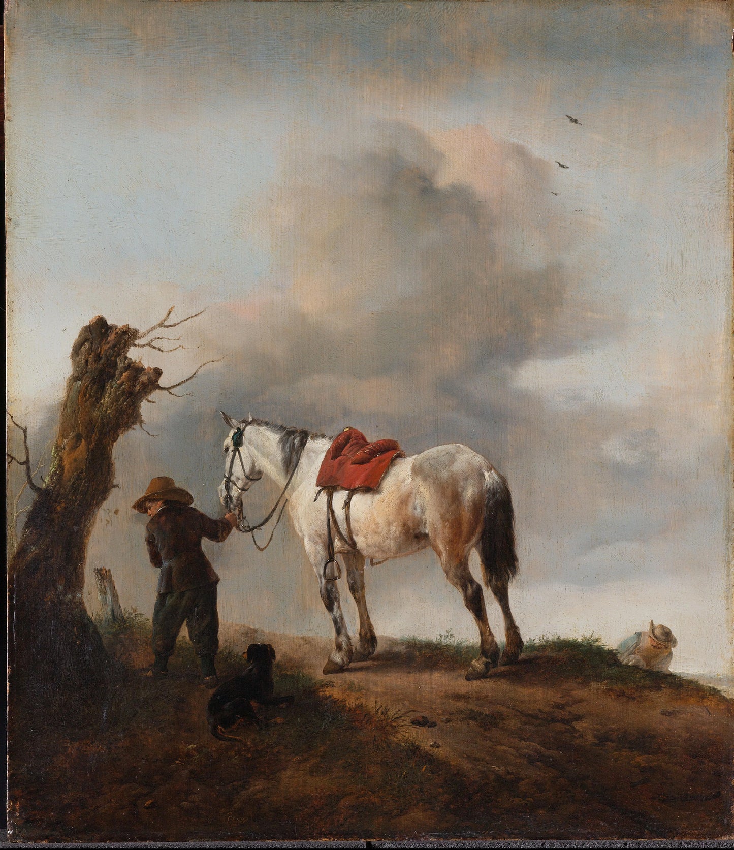 The Grey Horse – Philips Wouwerman (vermeld op object) Vintage Animal Study Art Print | Wall Art Poster