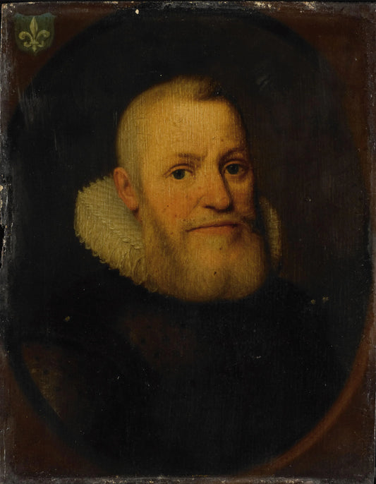 Portrait of a Man of the Rijswijck or Van Rijswijk family – anoniem Vintage Portrait Art Print | Wall Art Poster