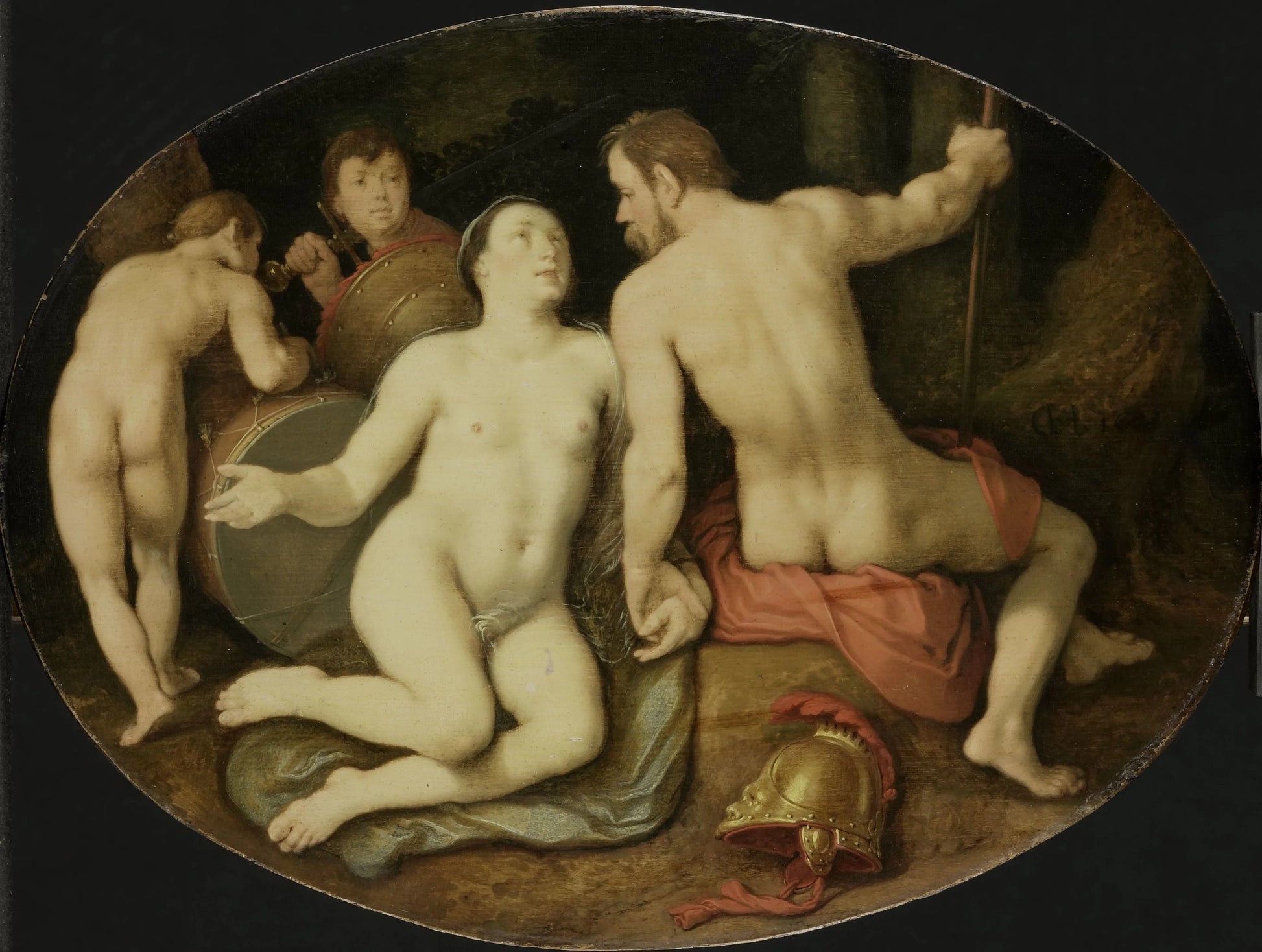 Venus and Mars – Cornelis Cornelisz. van Haarlem (vermeld op object) Vintage Art Print | Wall Art Poster