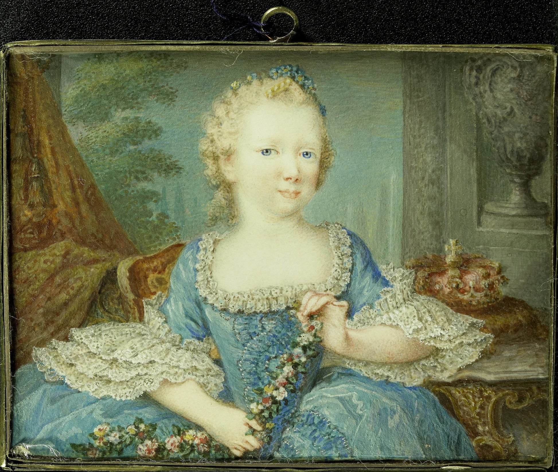 Wilhelmina Carolina (Carolina; 1743-87), prinses van Oranje-Nassau, dochter van Willem IV en zuster van Willem V, als kind – Robert Mussard Vintage Art Print | Wall Art Poster