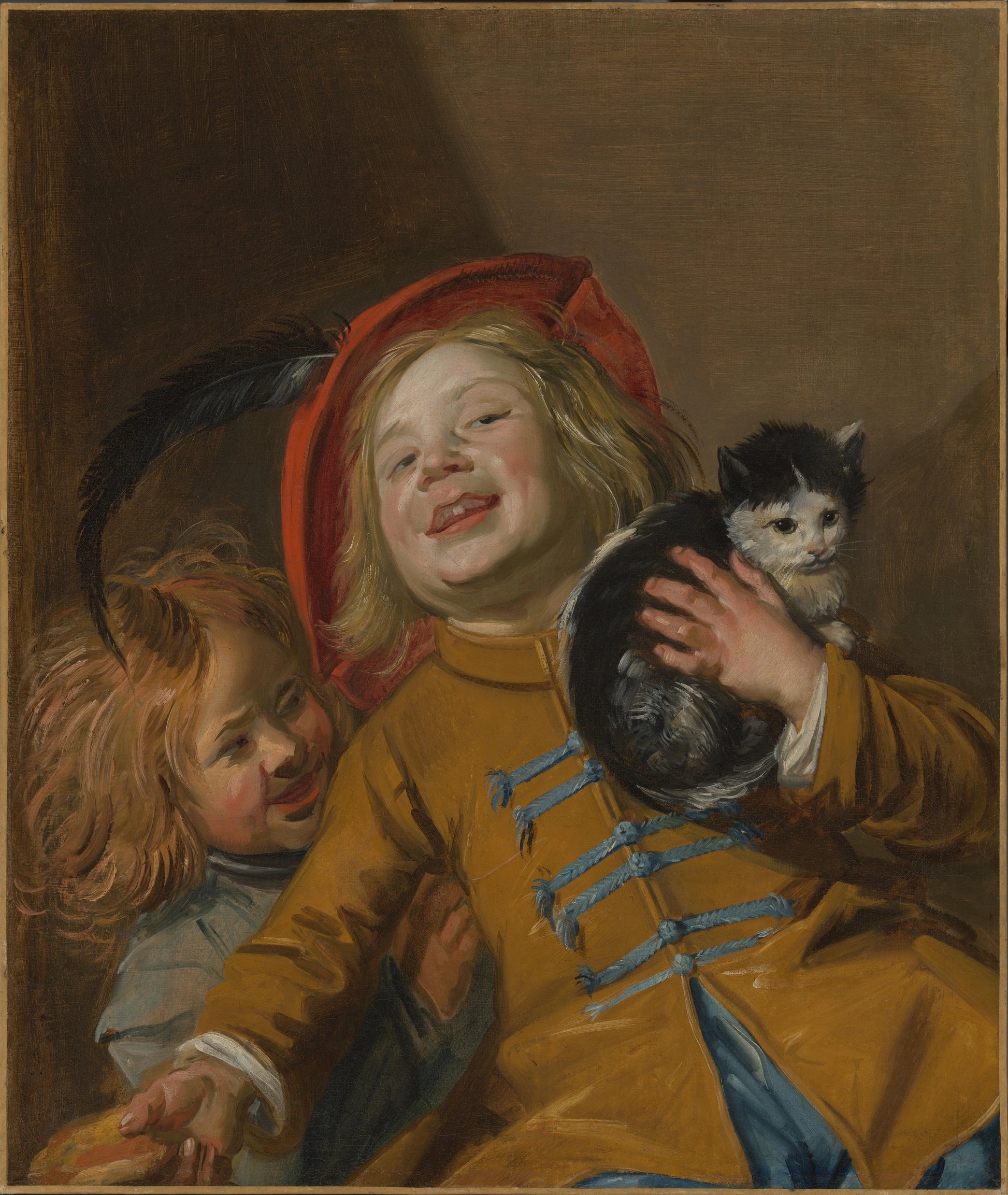 Two Children with a Cat – Judith Leyster (signed by artist) Vintage Cityscape Art Print | Wall Art Poster
