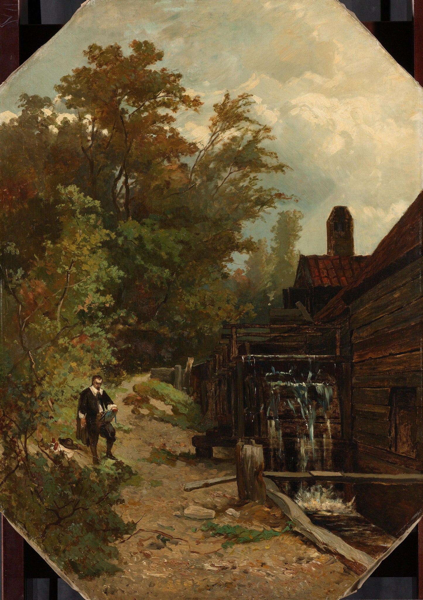 Jacob van Ruisdael Sketching a Watermill – Gerard Bilders Vintage Landscape Art Print | Wall Art Poster