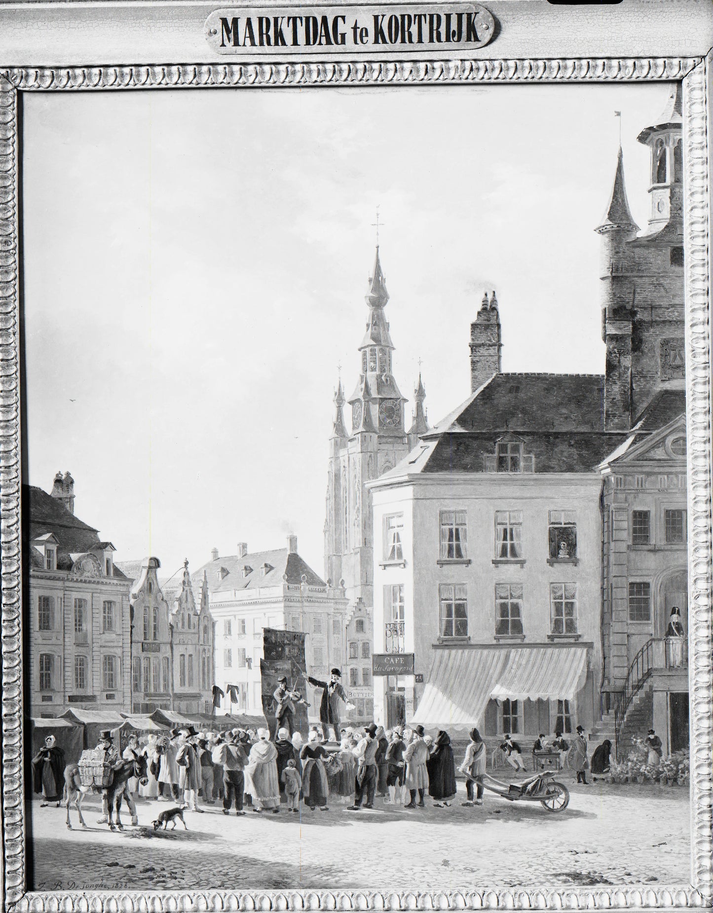 Market Day in Courtrai – Jan Baptiste De Jonghe Vintage Art Print | Wall Art Poster