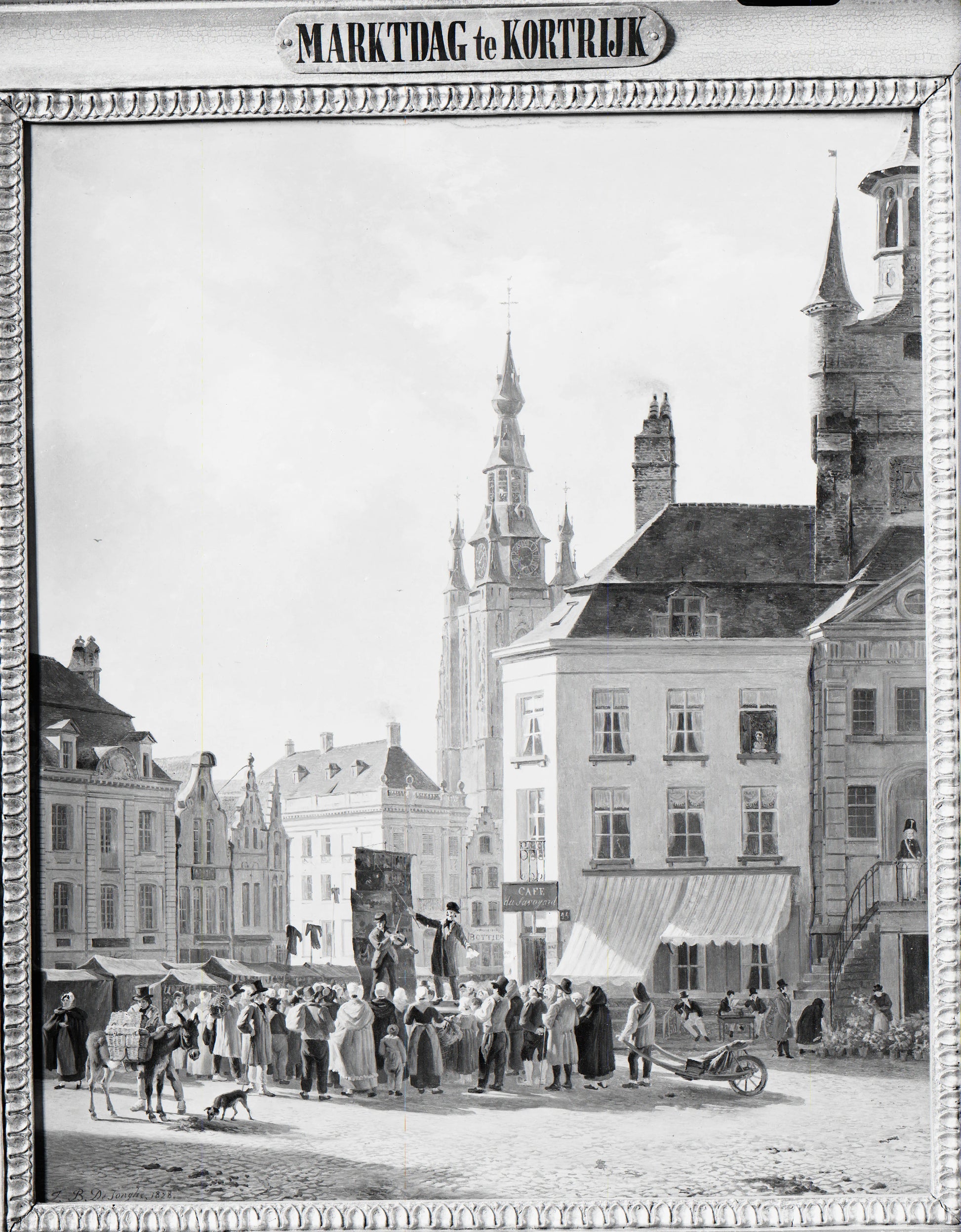 Market Day in Courtrai – Jan Baptiste De Jonghe Vintage Art Print | Wall Art Poster