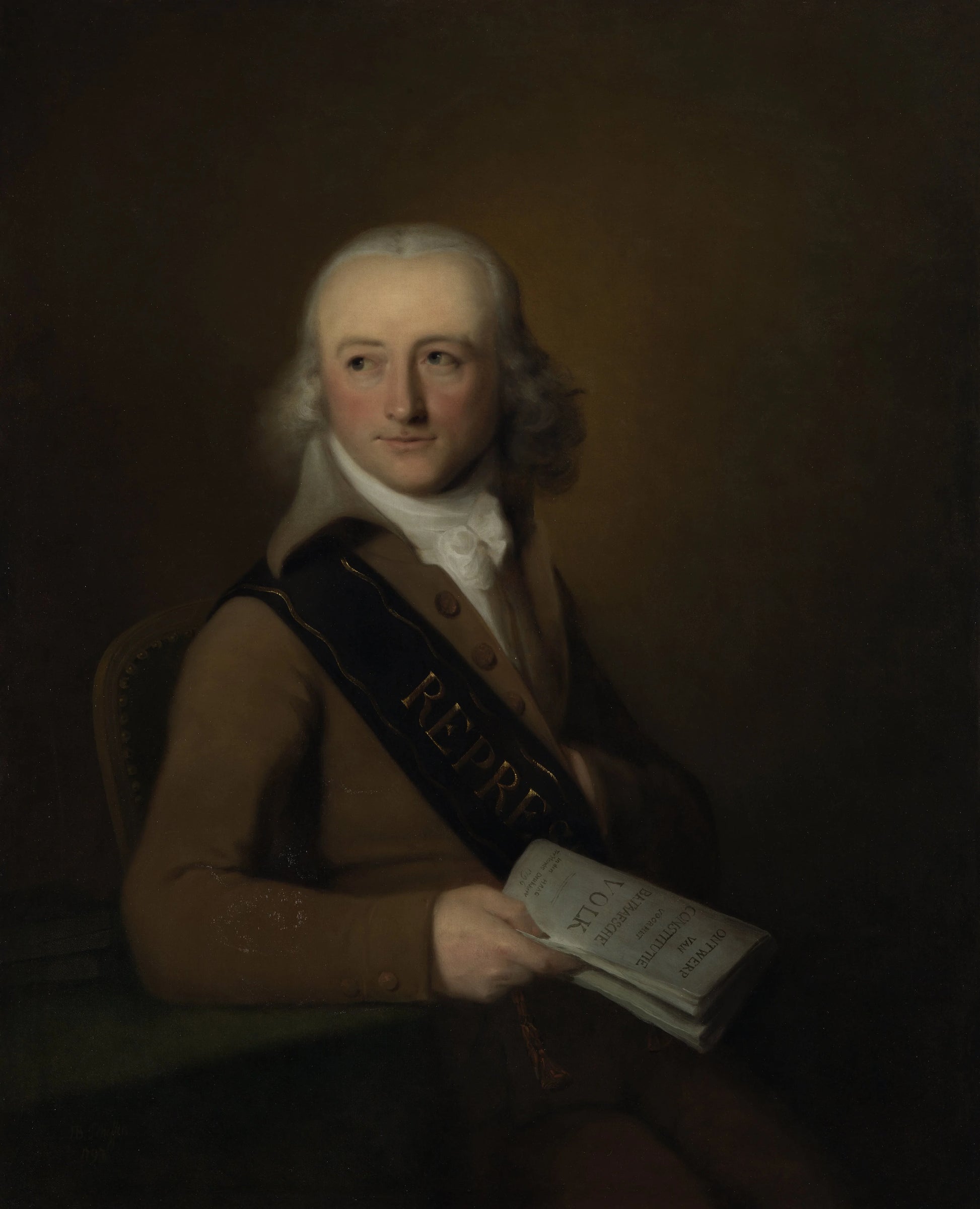 Portrait of Leonardus van der Voort – Johan Bernard Scheffer Vintage Portrait Art Print | Wall Art Poster