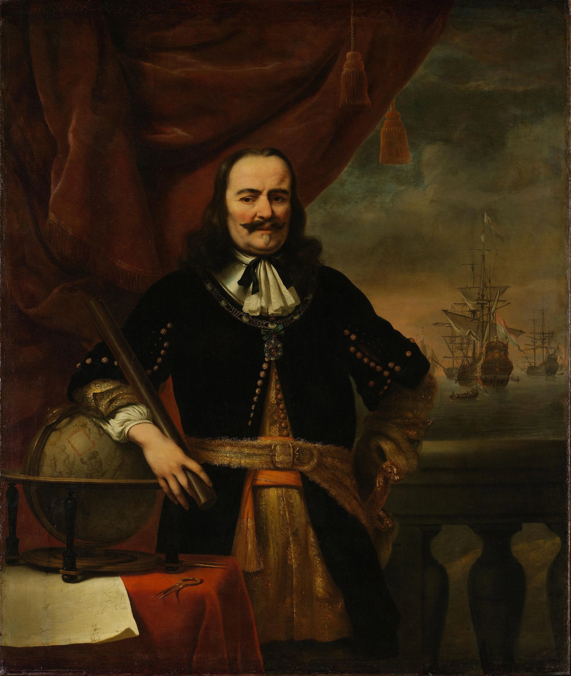 Michiel de Ruyter as Lieutenant-Admiral – Ferdinand Bol Vintage Portrait Art Print | Wall Art Poster