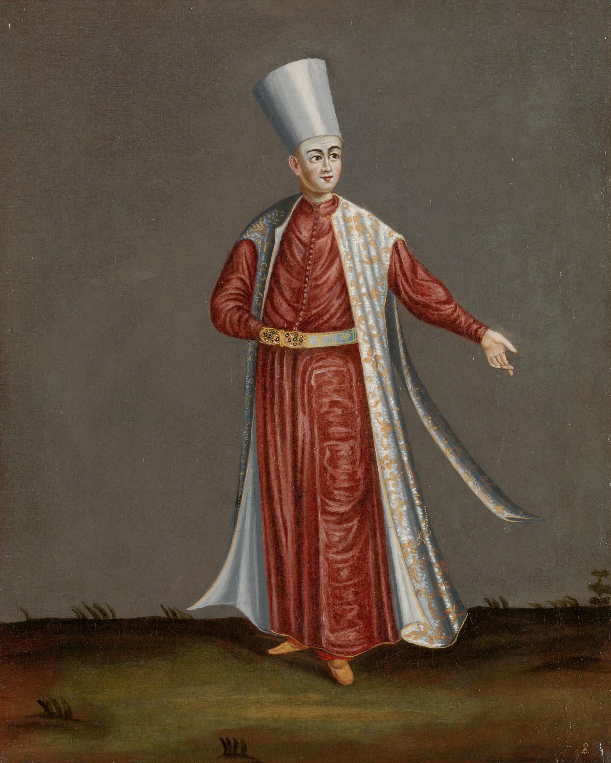 The Capon Aghassi, Chief of the White Eunuchs of the Sultan – atelier van Jean Baptiste Vanmour Vintage Art Print | Wall Art Poster