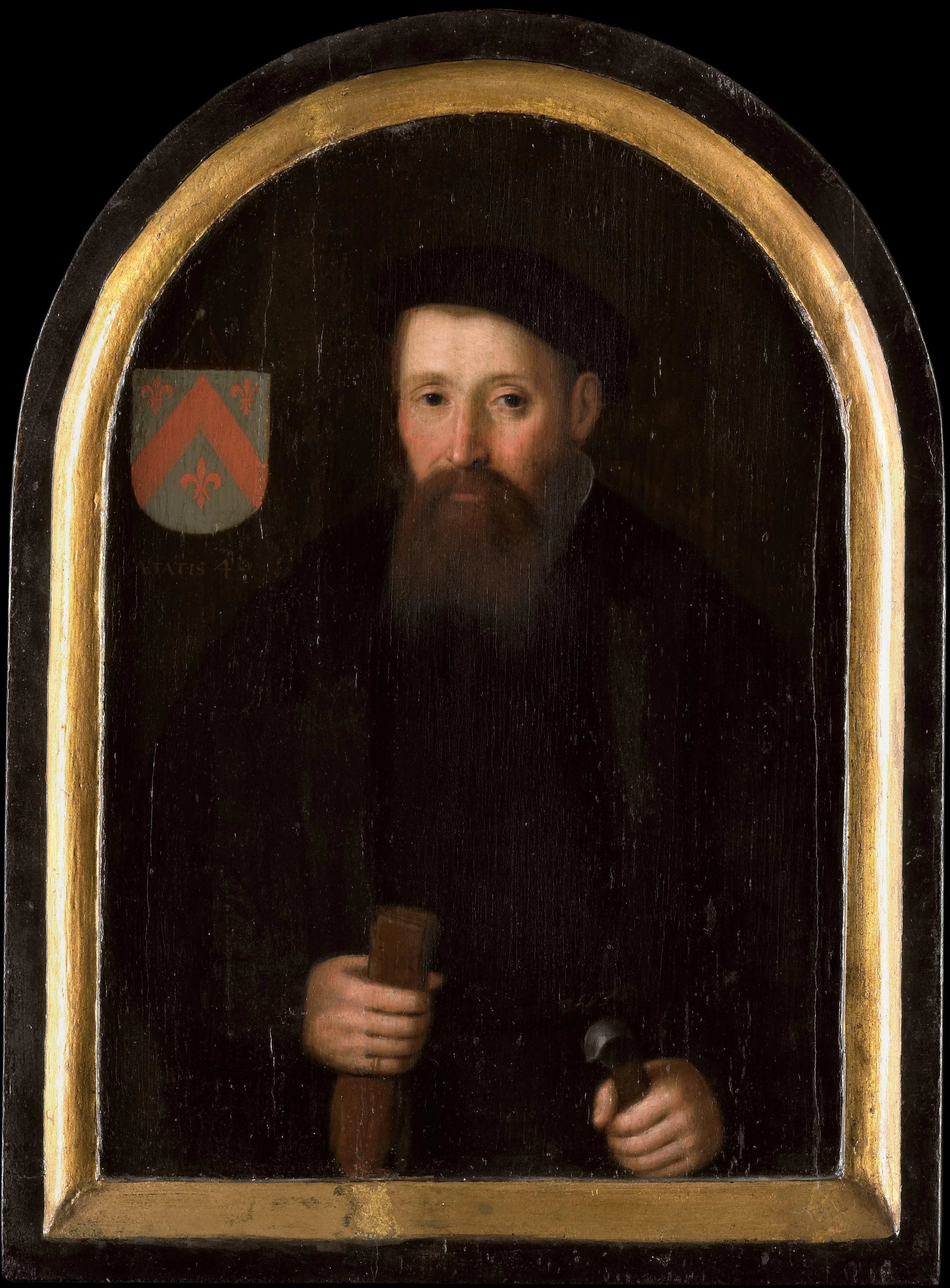 Portrait of Willem Fransz van Schoterbosch (c. 1510-?) – toegeschreven aan Cornelis Engelsz. Vintage Portrait Art Print | Wall Art Poster