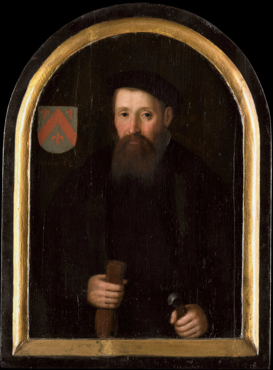 Portrait of Willem Fransz van Schoterbosch (c. 1510-?) – toegeschreven aan Cornelis Engelsz. Vintage Portrait Art Print | Wall Art Poster