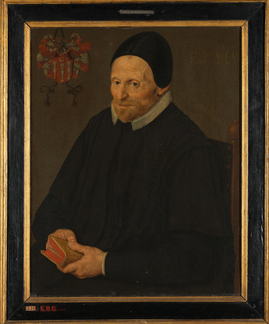 Portrait of Jacob Hendricksz. van Swieten, formerly entitled Dirck Hendricksz van Swieten – anoniem Vintage Portrait Art Print | Wall Art Poster