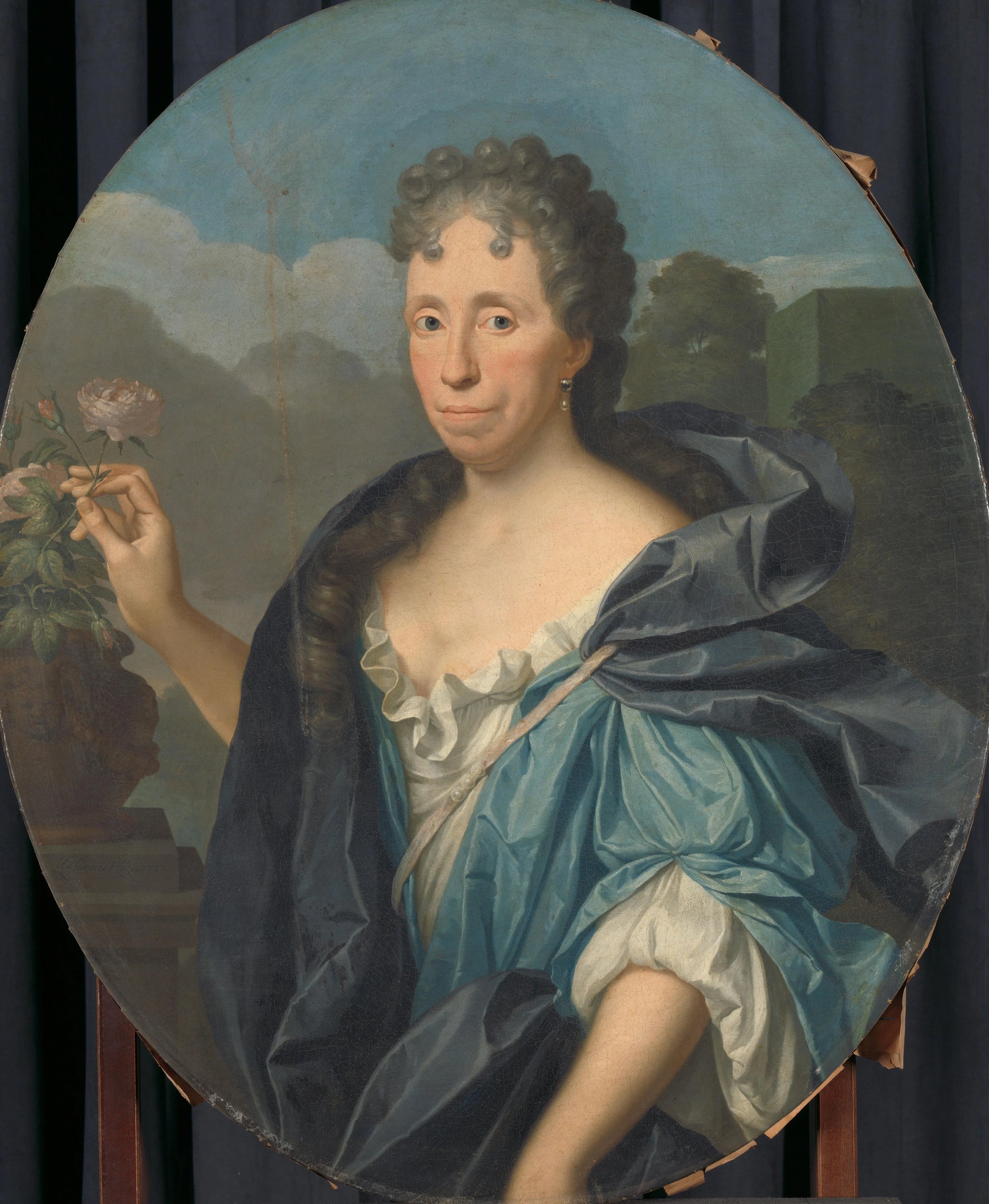 Portrait of Sabina Agneta d'Acquet, Wife of Arent van Buren – Christoffel Lubienitzki Vintage Portrait Art Print | Wall Art Poster