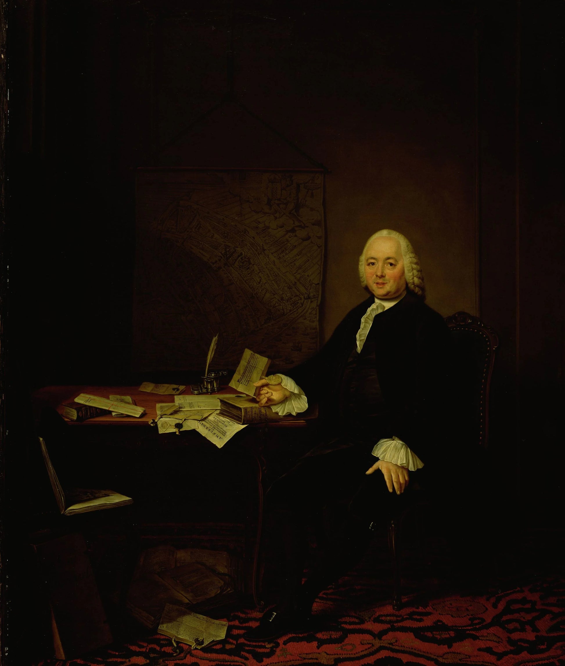 Portrait of Jan Wagenaar, City Historian of Amsterdam – Tibout Regters Vintage Portrait Art Print | Wall Art Poster