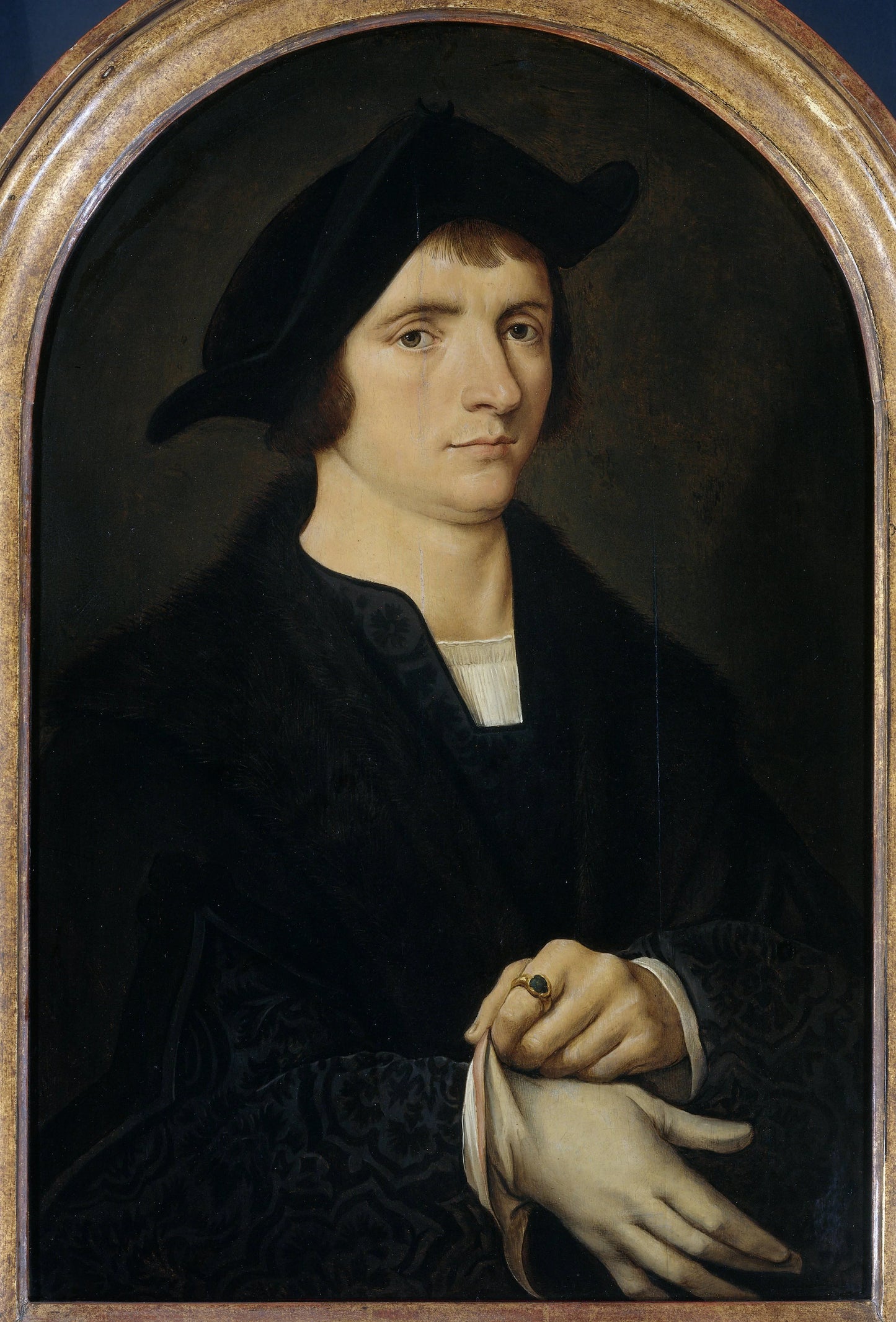 Portrait of Joris Vezeleer – kopie naar Joos van Cleve Vintage Portrait Art Print | Wall Art Poster