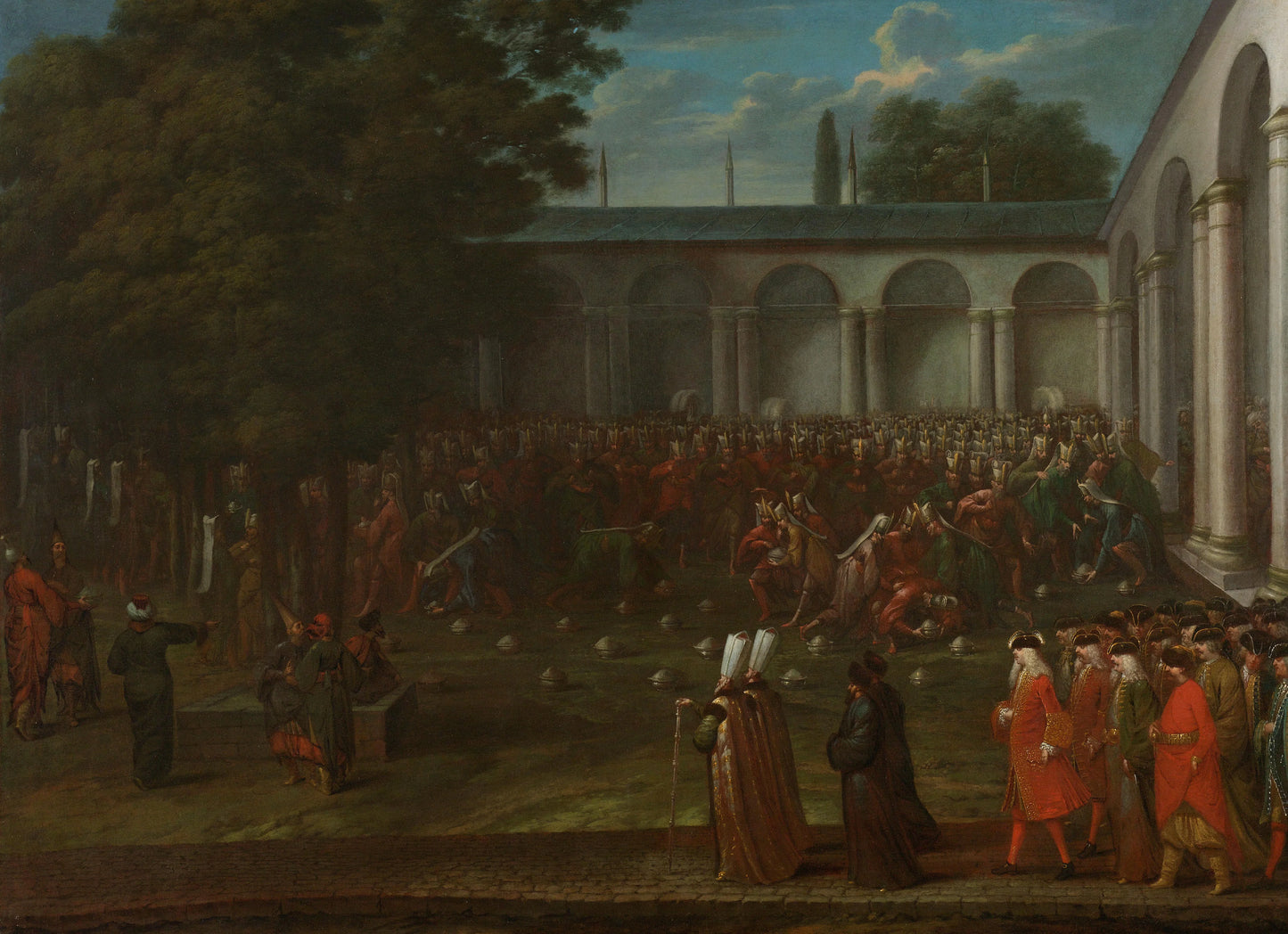 Cornelis Calkoen on his Way to his Audience with Sultan Ahmed III – Jean Baptiste Vanmour Vintage Art Print | Wall Art Poster
