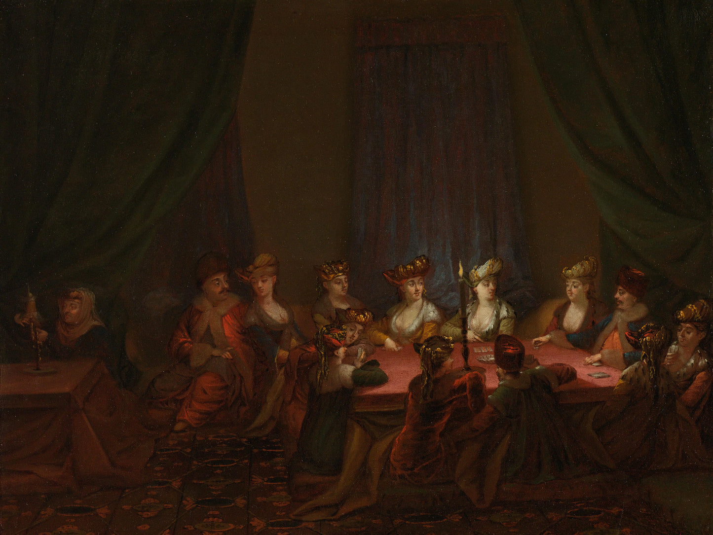 Party of Armenians Playing Cards – Jean Baptiste Vanmour Vintage Art Print | Wall Art Poster