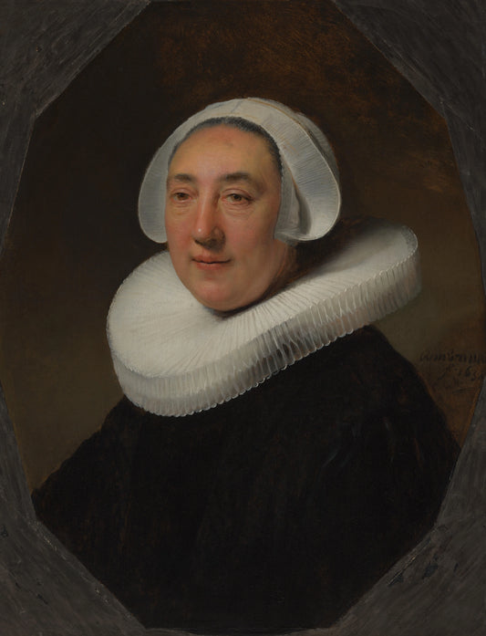 Portrait of Haesje Jacobsdr van Cleyburg – Rembrandt van Rijn Vintage Portrait Art Print | Wall Art Poster
