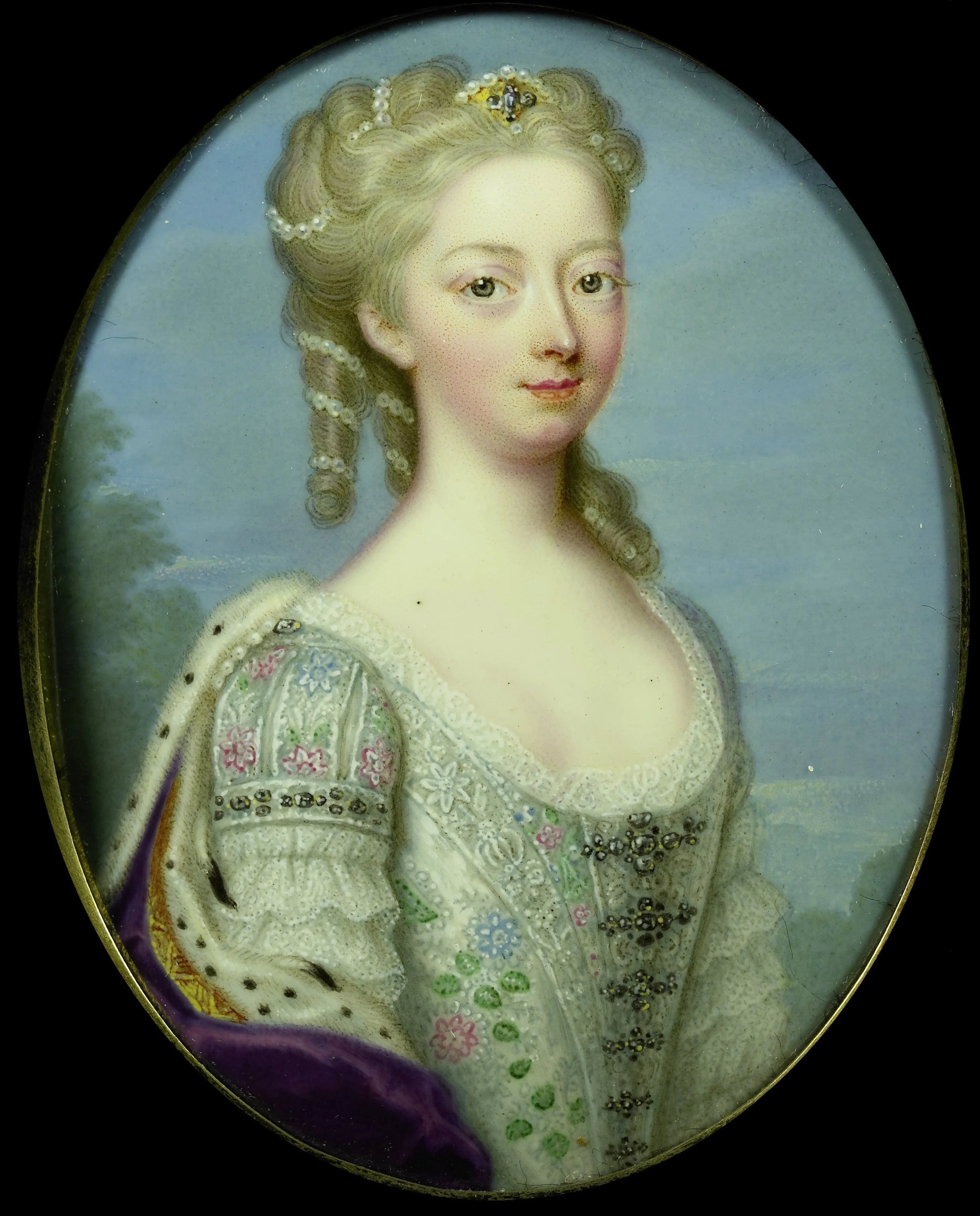 Anna, prinses van Hannover (1709-59), echtgenote van Willem IV, prins van Oranje-Nassau – Christian Friedrich Zincke Vintage Art Print | Wall Art Poster