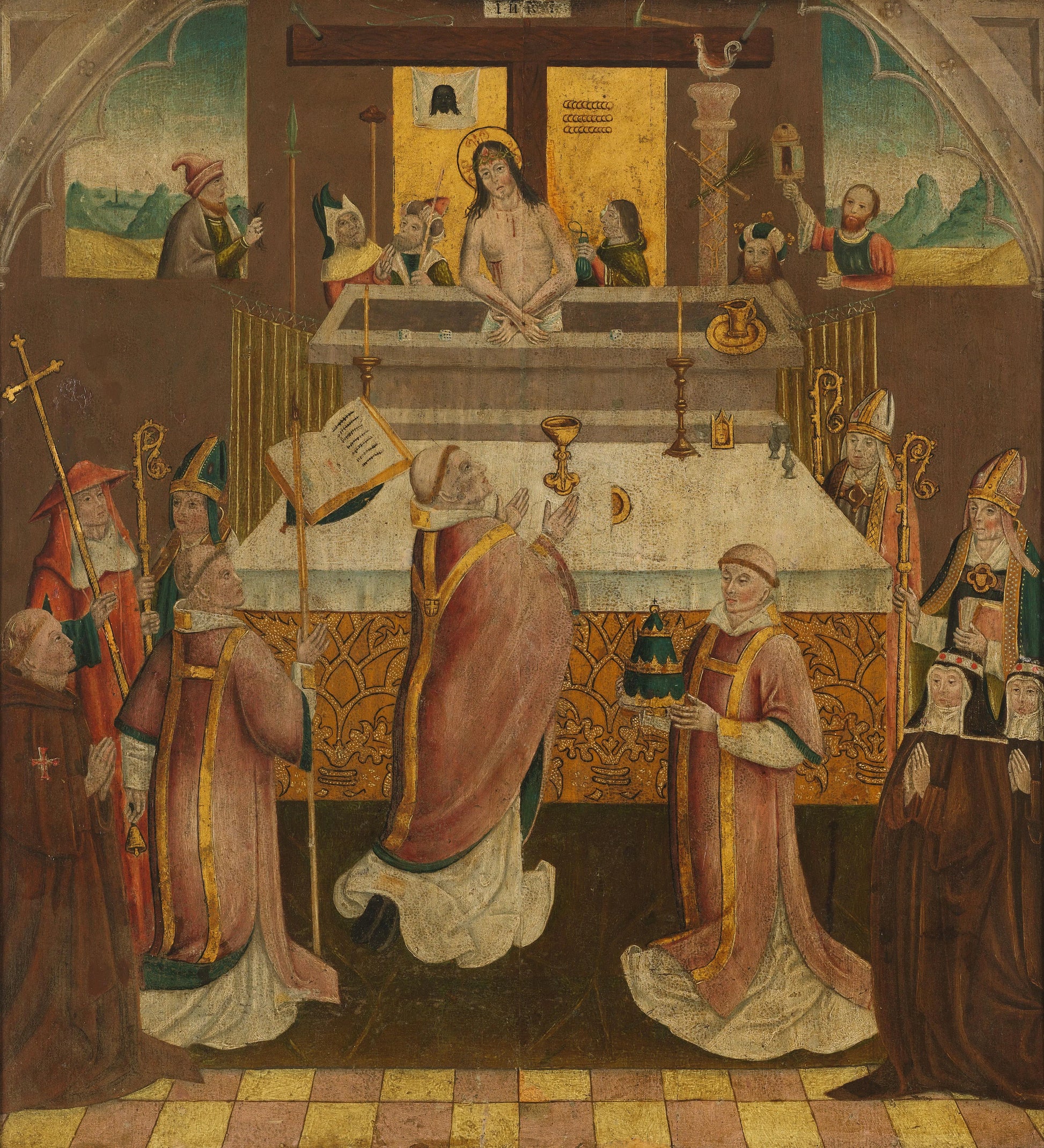 Mass of Saint Gregory – anonymous Vintage Art Print | Wall Art Poster
