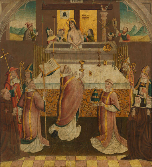 Mass of Saint Gregory – anonymous Vintage Art Print | Wall Art Poster