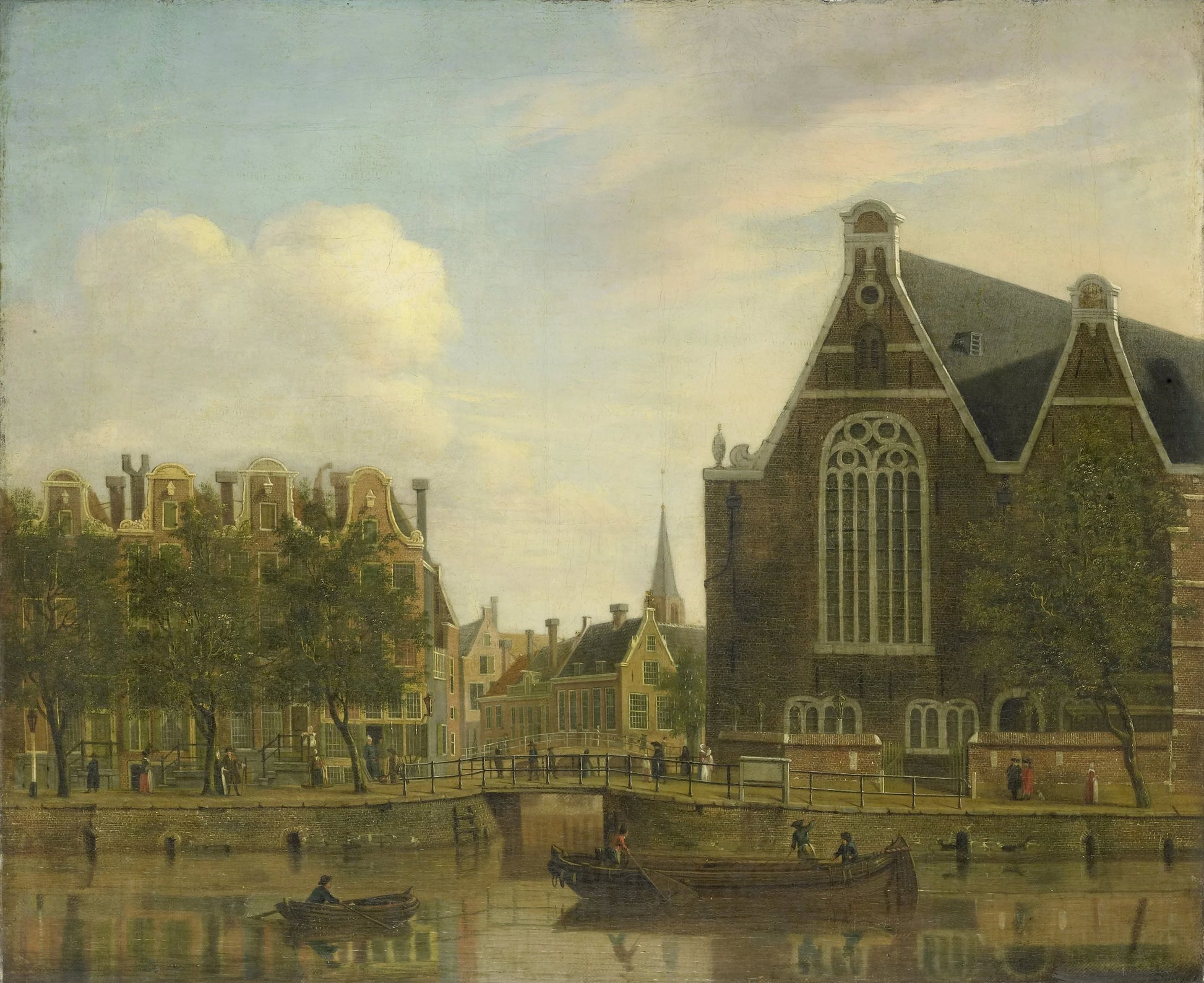 The so-called Boerenverdriet on the Spui, Amsterdam – Jan Ekels (I) Vintage River Scene Art Print | Wall Art Poster