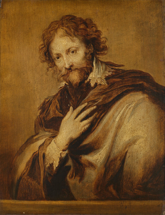 Peter Paul Rubens (1577-1640, Painter and Diplomat – after Anthony van Dyck Vintage Self-Portrait Art Print | Wall Art Poster