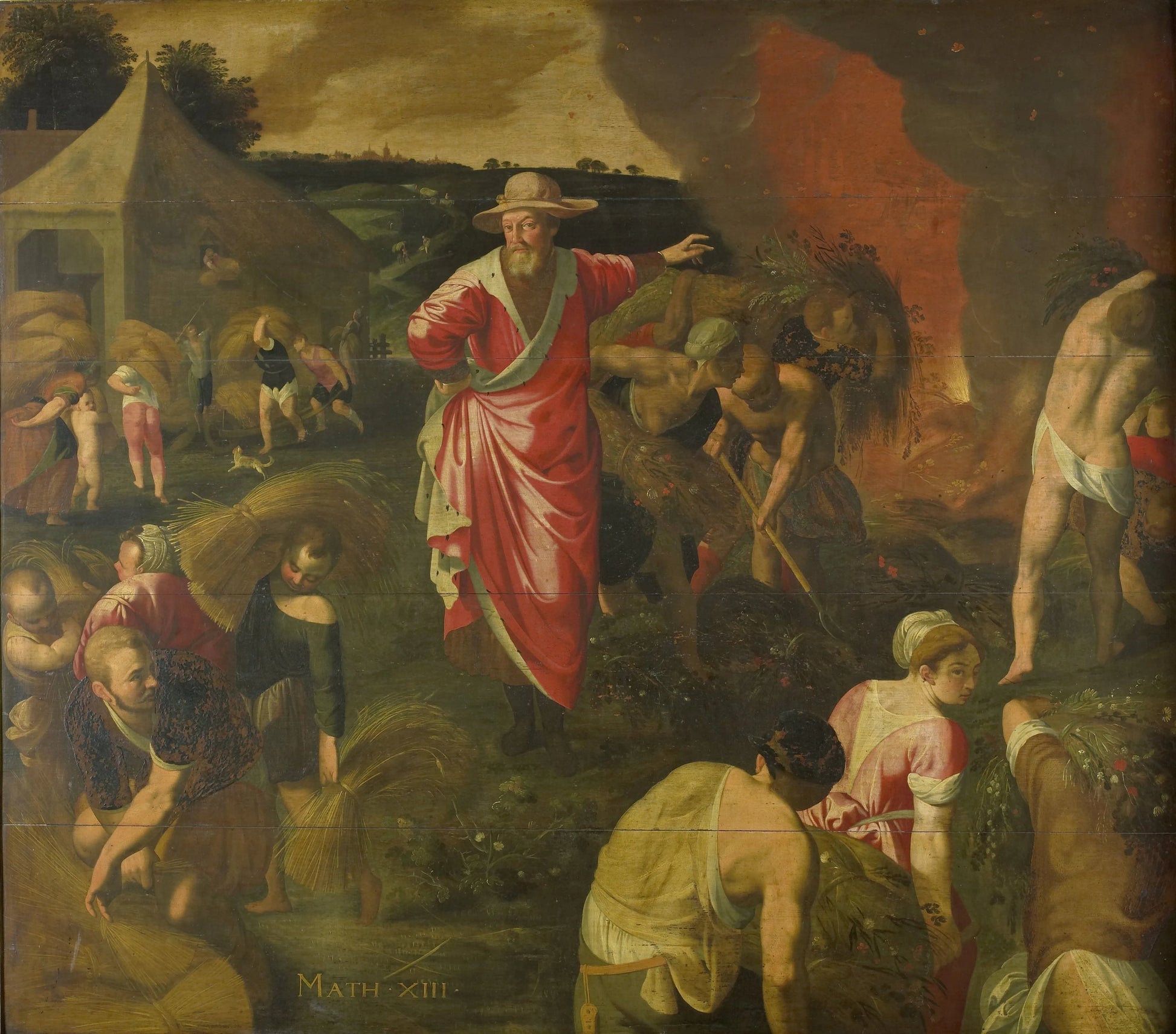 Parable of the Weeds among the Wheat – attributed to Isaac Claesz. van Swanenburg Vintage Art Print | Wall Art Poster