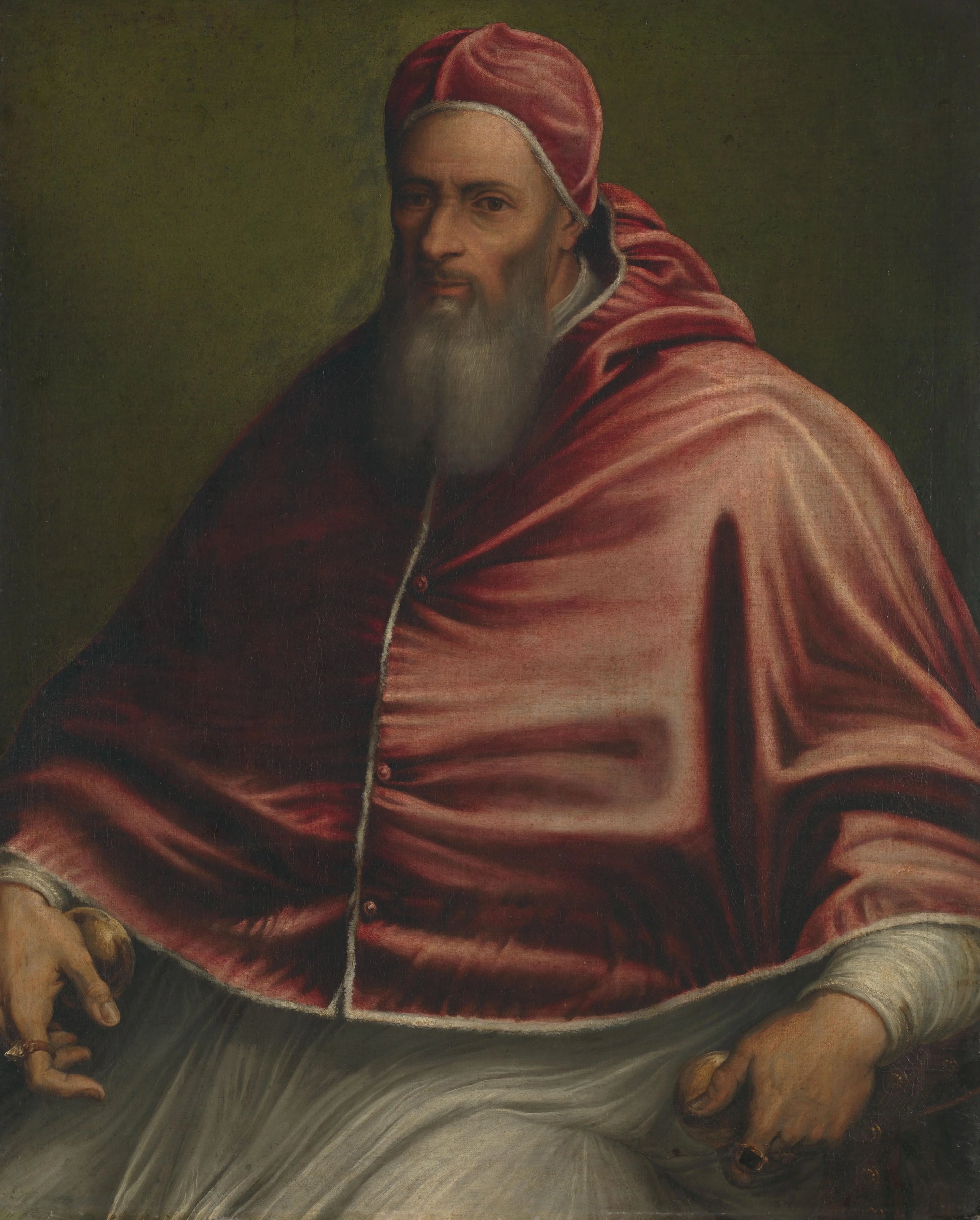 Pope Julius III (formerly entitled Pope Paul III) – circle of Girolamo Sicciolante Vintage Portrait Art Print | Wall Art Poster