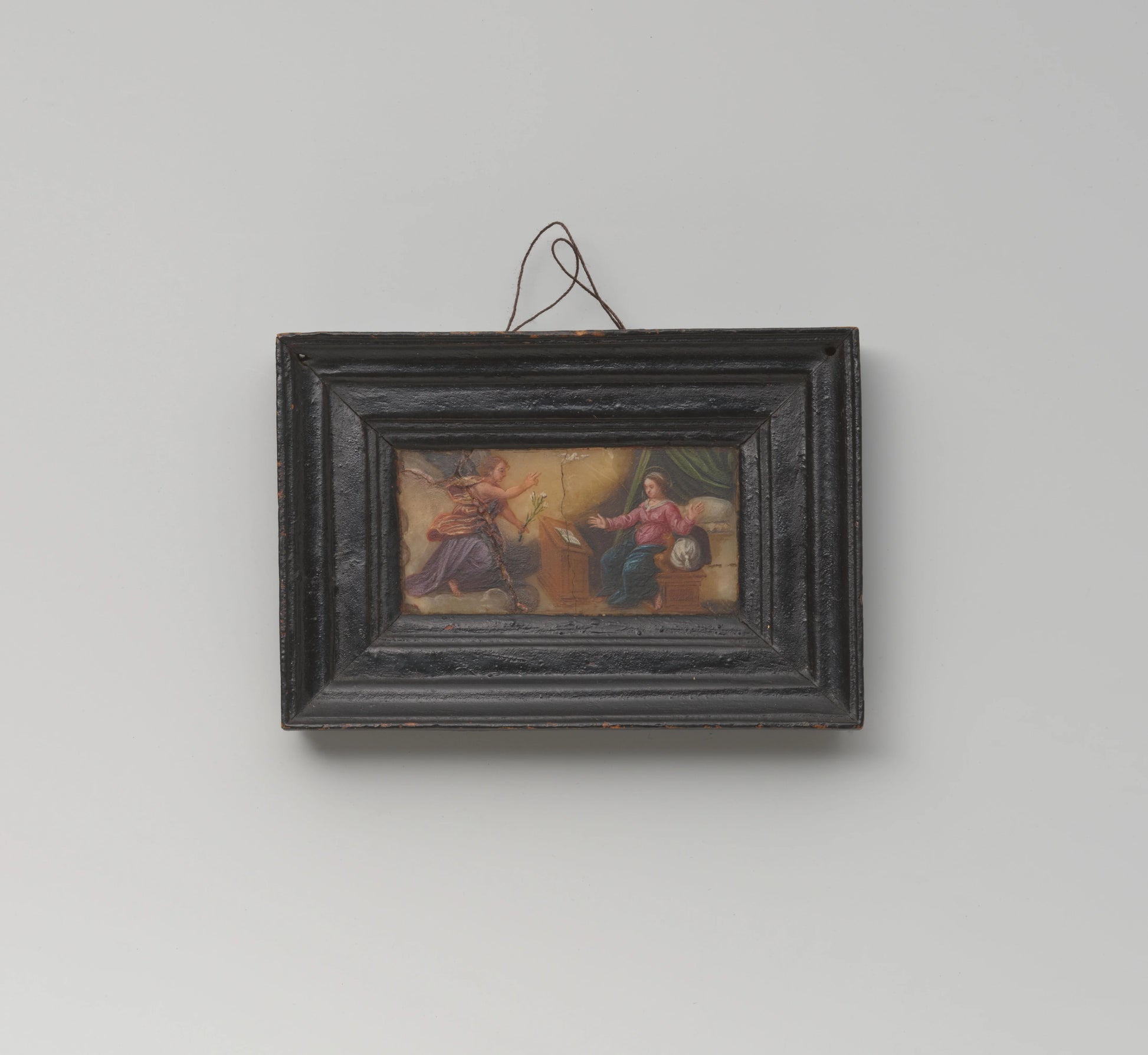 Schilderij met voorstelling van De Annunciatie – anoniem Vintage Art Print | Wall Art Poster