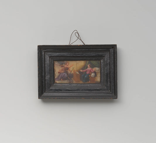 Schilderij met voorstelling van De Annunciatie – anoniem Vintage Art Print | Wall Art Poster