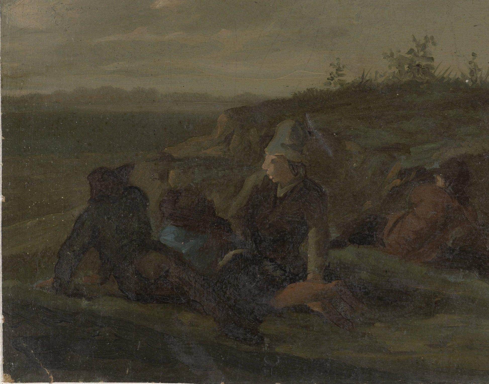 Peasants Resting in a Meadow – Simon Andreas Krausz Vintage Art Print | Wall Art Poster
