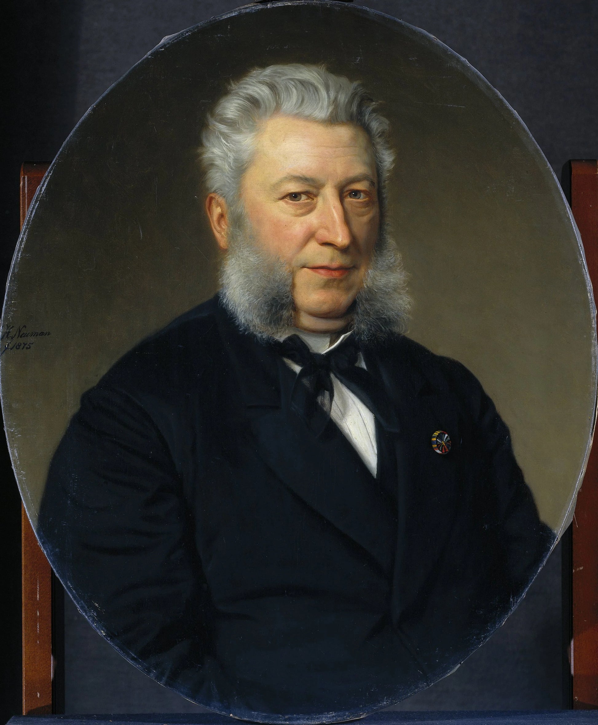Jan Jacob Lodewijk ten Kate (1818-89). Dichter – Johan Heinrich Neuman (eigenhandig gesigneerd) Vintage Portrait Art Print | Wall Art Poster