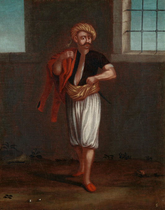 An Albanian Sailor – atelier van Jean Baptiste Vanmour Vintage Art Print | Wall Art Poster