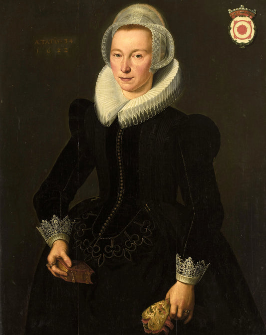 Portrait of Grietje Adriaensdr Groote (1588-1623) – attributed to Jacques Waben Vintage Portrait Art Print | Wall Art Poster