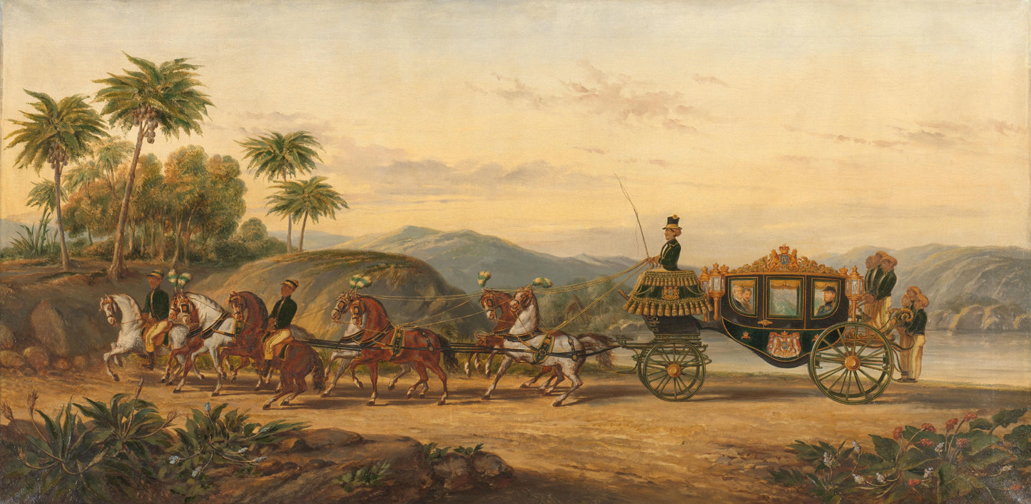 The Coach of Mangkoe Nagoro IV – Pieter Alardus Haaxman Vintage Landscape Art Print | Wall Art Poster