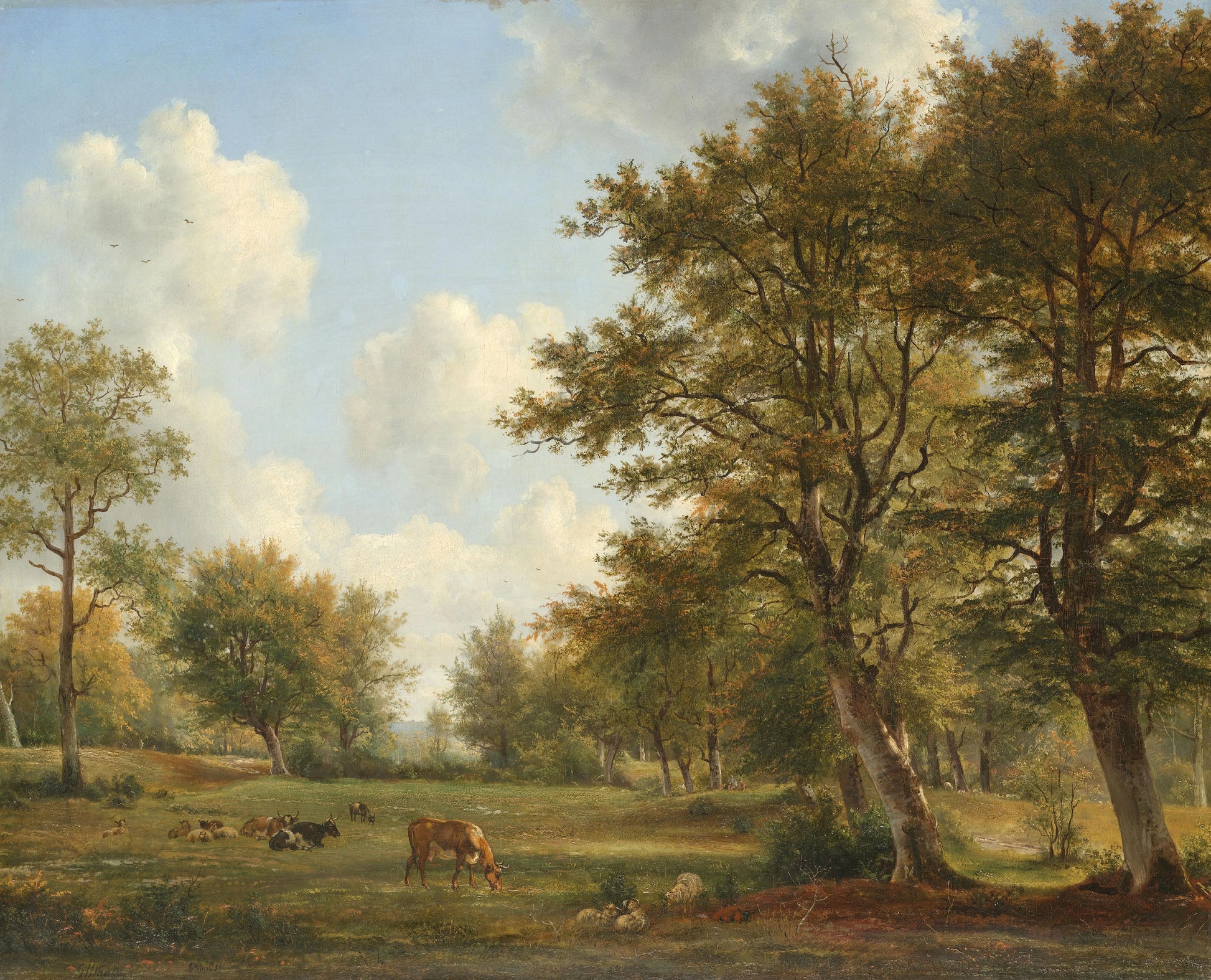 Landscape near Hilversum – George Jacobus Johannes van Os Vintage Landscape Art Print | Wall Art Poster