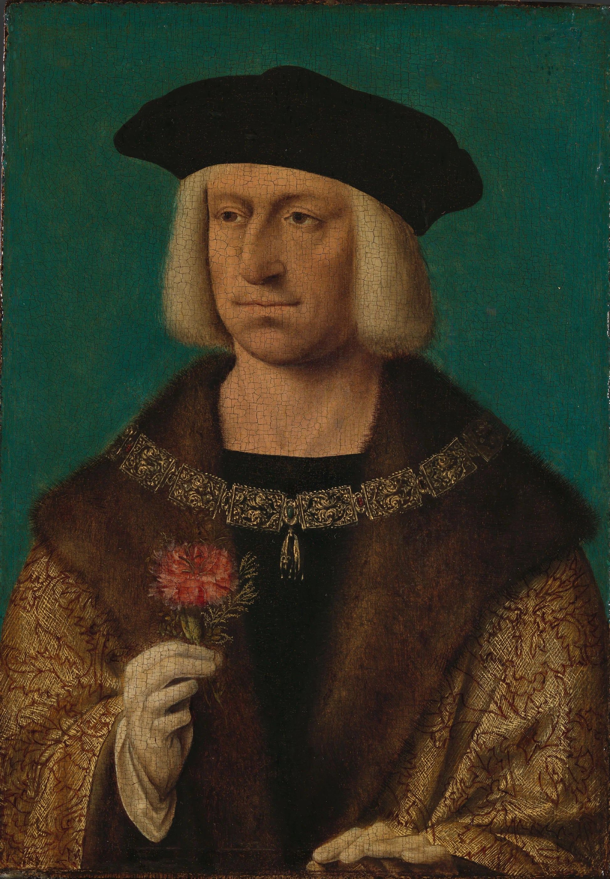 Portrait of Maximilian i (1459-1519) – workshop of Joos van Cleve Vintage Portrait Art Print | Wall Art Poster