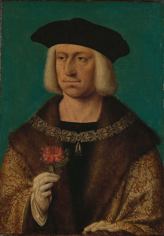 Portrait of Maximilian i (1459-1519) – workshop of Joos van Cleve Vintage Portrait Art Print | Wall Art Poster