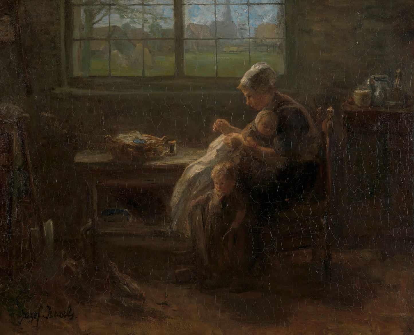 'The Joy of Motherhood' – Jozef Israëls Vintage Art Print | Wall Art Poster