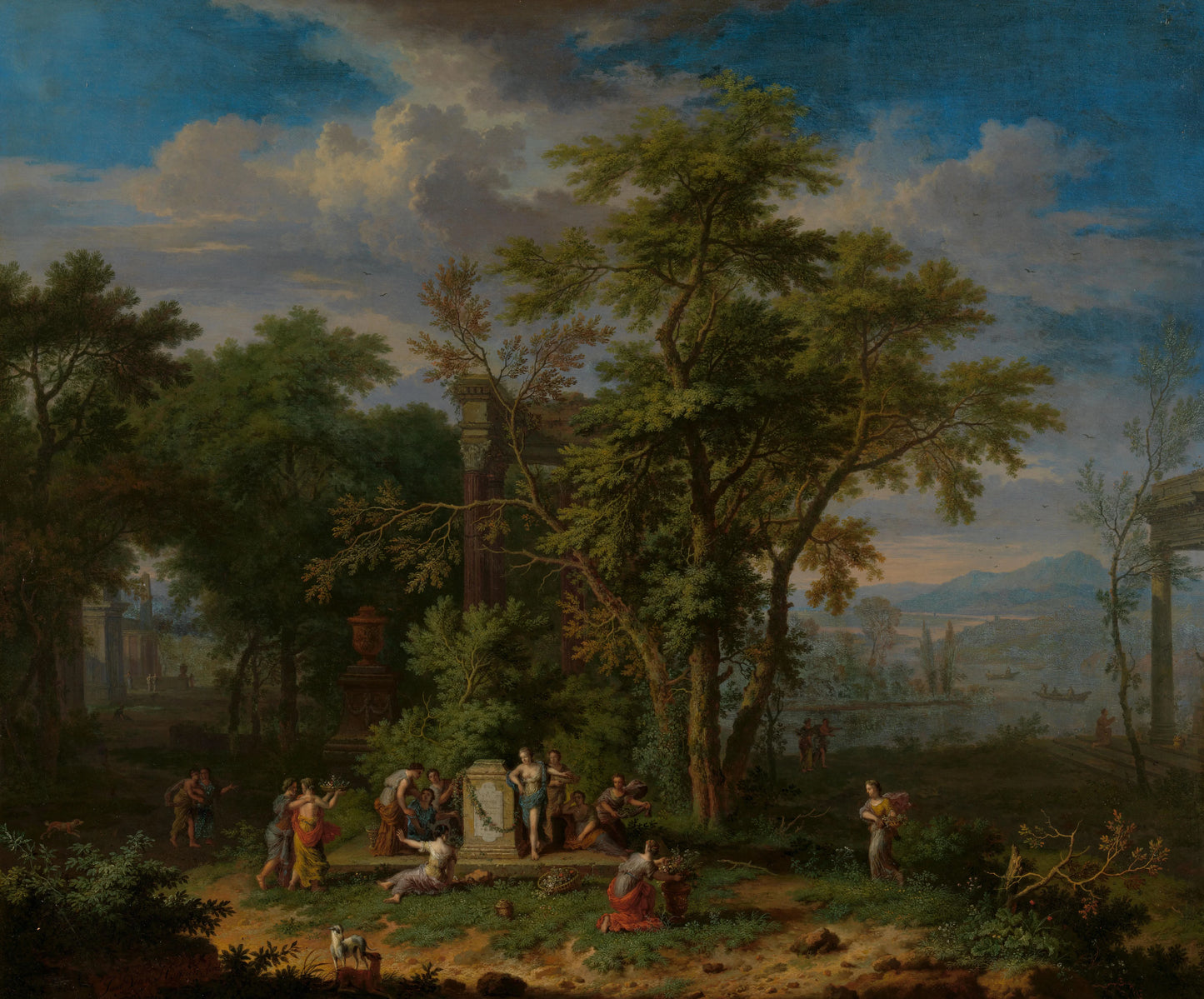 Arcadian Landscape with a Ceremonial Sacrifice – Jan van Huysum Vintage Landscape Art Print | Wall Art Poster