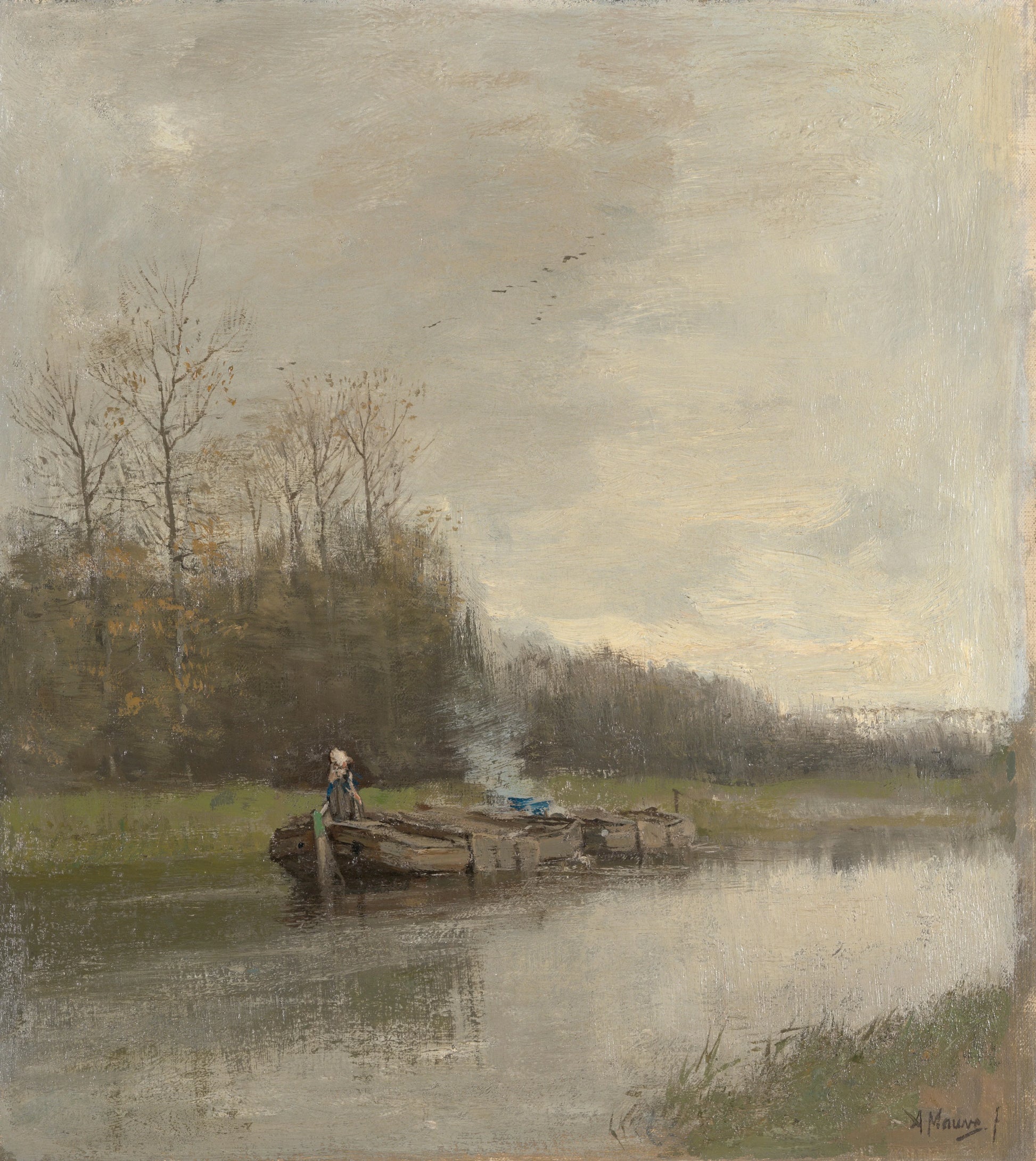 Trekvaart – Anton Mauve Vintage Landscape Art Print | Wall Art Poster