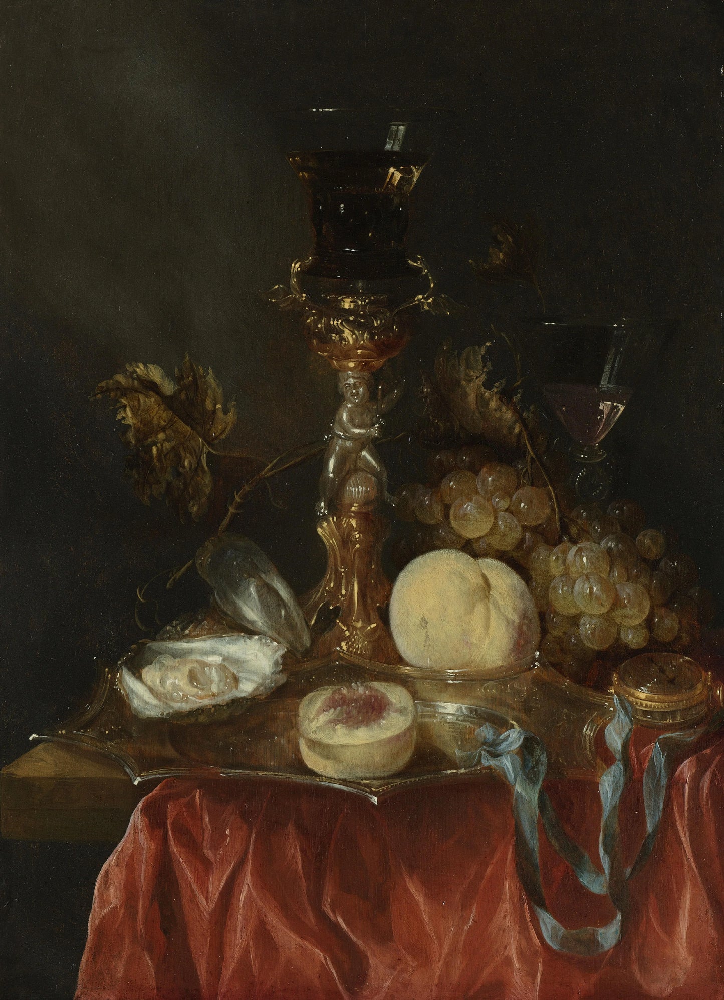 Still Life with Silver-Gilt Glass Holder – Abraham van Beijeren Vintage Still Life Art Print | Wall Art Poster