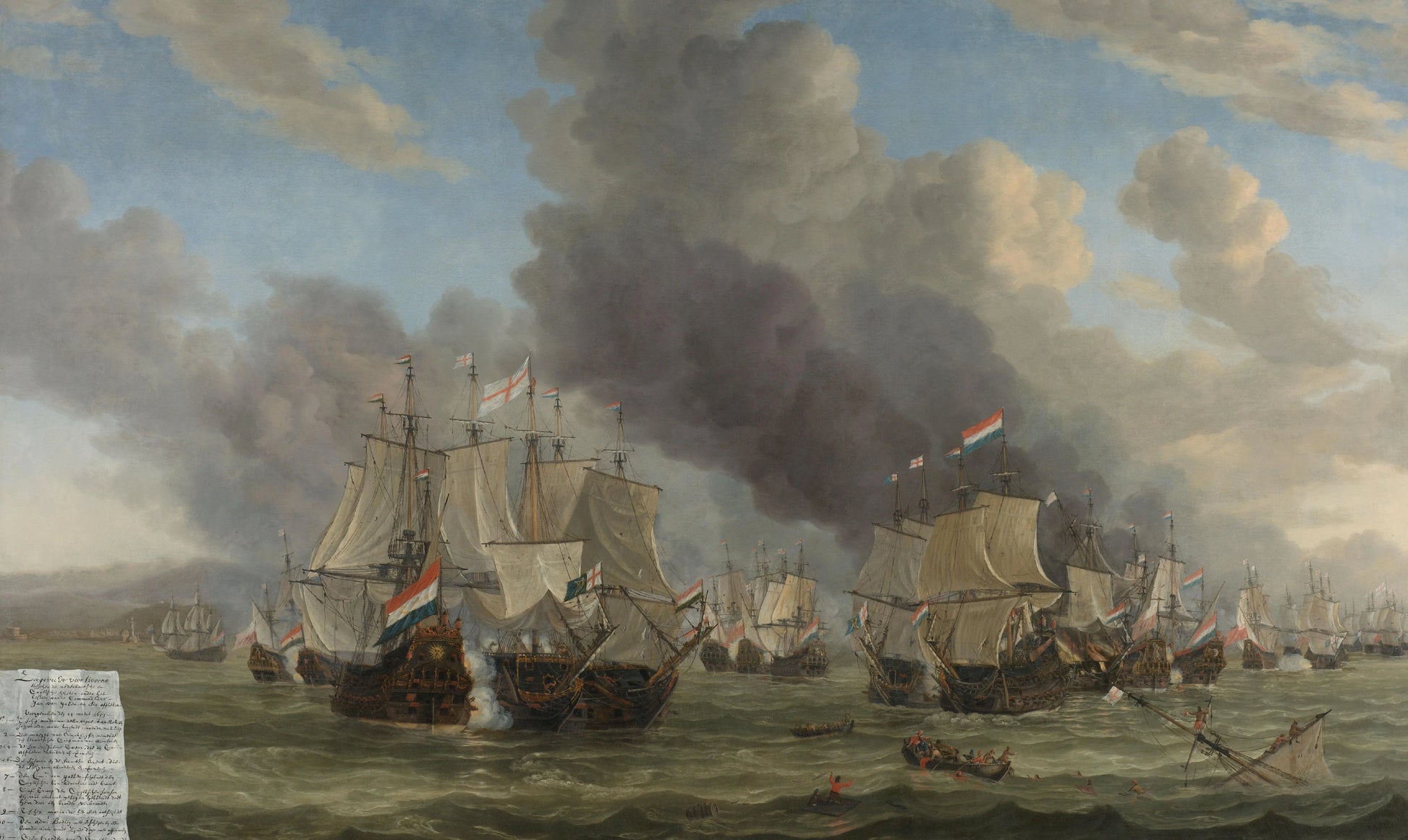 The Battle of Livorno – Reinier Nooms Vintage Nautical Scene Art Print | Wall Art Poster