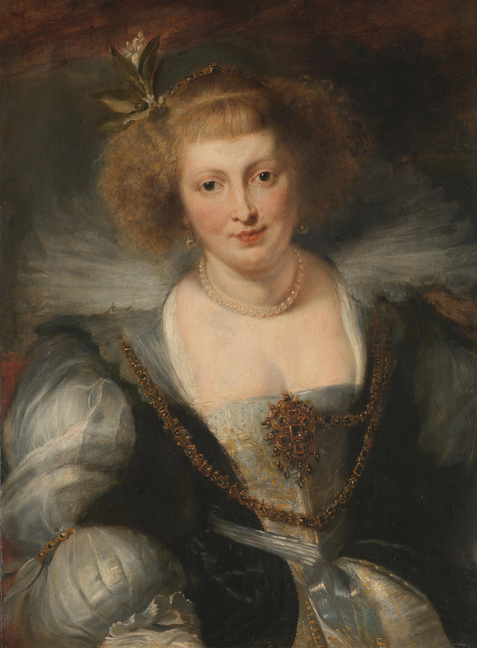 Portrait of Helena Fourment (1614-1673), the Artist’s Second Wife – after Peter Paul Rubens Vintage Portrait Art Print | Wall Art Poster