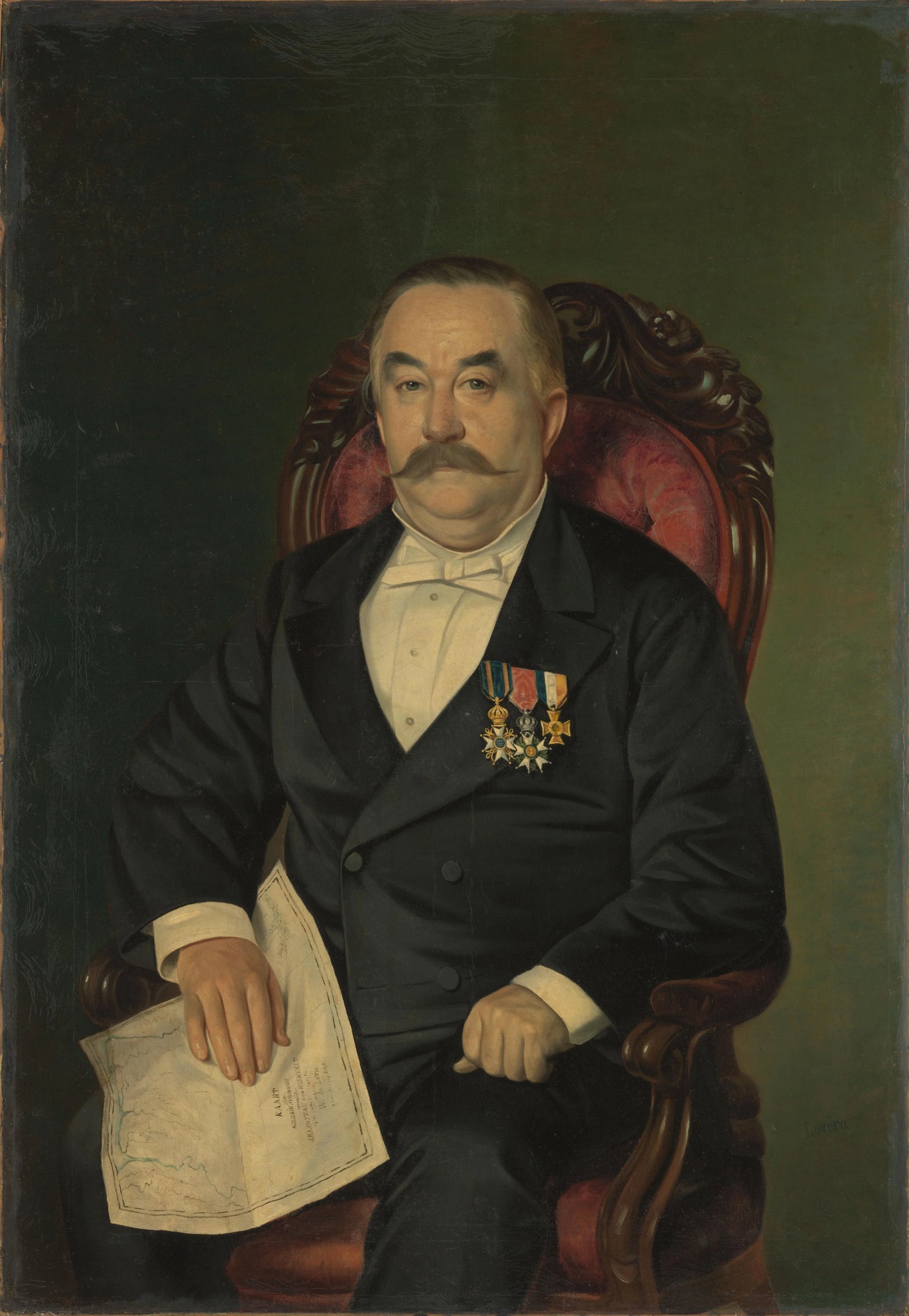 Johan François Adriaan Cateau van Rosevelt (1823-91). Chef van het Bouwdepartement en Agent-generaal van de Immigratie in Suriname – Lovera (mentioned on object) Vintage Portrait Art Print | Wall Art Poster