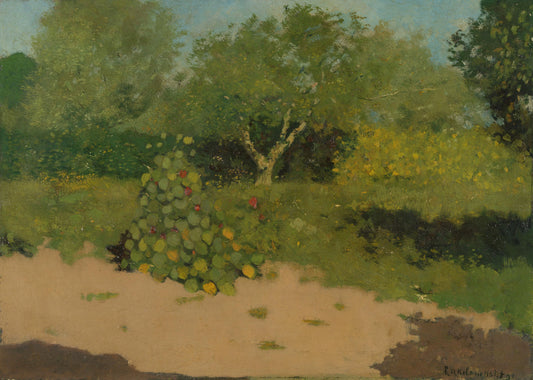 Corner of a Garden with Nasturtiums – Richard Nicolaüs Roland Holst Vintage Landscape Art Print | Wall Art Poster